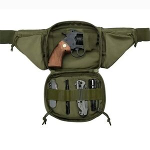 NWT Concealed Carry Tactical Fanny Pack One Size Fits Most Green Military